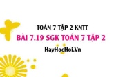 Bài 7.19 SGK Toán 7 tập 2 Kết nối tri thức